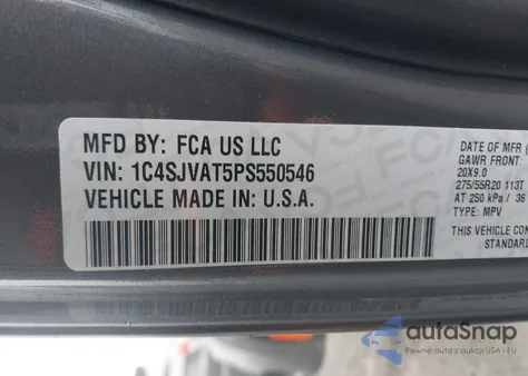 2023 Jeep Wagoneer Series I 4X4 z USA, uszkodzony, nr VIN 1C4SJVAT5PS550546